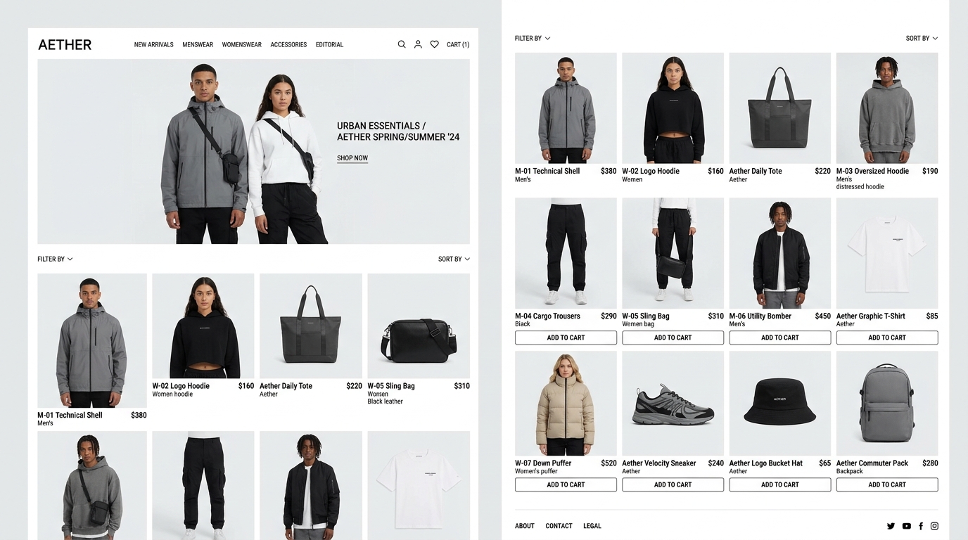 E-Commerce Platform Mockup